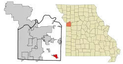 Location of Lone Jack, Missouri