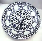 Jingdezhen blue and white plate, mid-14th century