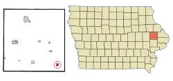 Location of Oxford Junction, Iowa