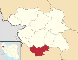 Location of Kamyaran County in&nbsp;Kurdistan&nbsp;province