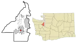 Location of Navy Yard City, Washington