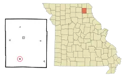 Location of Novelty, Missouri