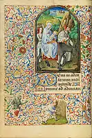 La Fuite en Egypte; Ms.7, folio 28, verso