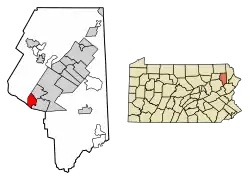 Location of Old Forge in Lackawanna County, Pennsylvania