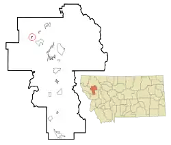 Location of Elmo, Montana
