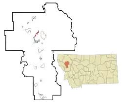 Location of Kings Point, Montana