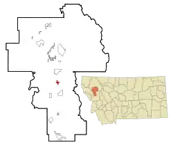 Location of Ronan, Montana