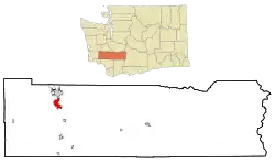 Location of Chehalis, Washington
