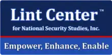 "Lint Center for National Security Studies, Inc. Empower, Enhance, Enable" on two-toned blue background, separated by a thin red line
