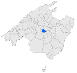 Map of Lloret de Vistalegre in Mallorca