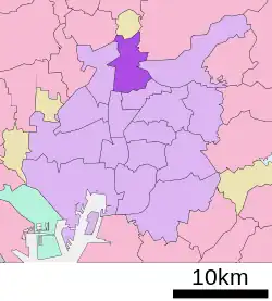 Location of Kita-ku in Nagoya