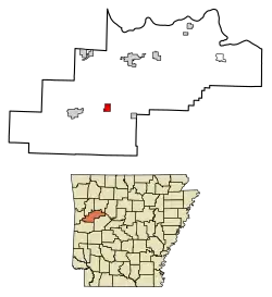 Location of Magazine in Logan County, Arkansas.