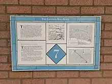 London Roman Wall – Museum of London Walking Tour Plaque 7