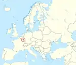 Location of Luxembourg within Europe