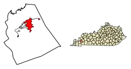 Location in Lyon County, Kentucky