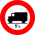 18e)&nbsp;— No cargo vehicles weighing more than 5.5 tonnes