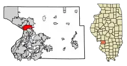 Location in Madison County, Illinois