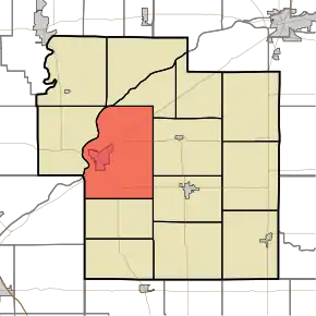 Location of Deer Creek Township in Carroll County