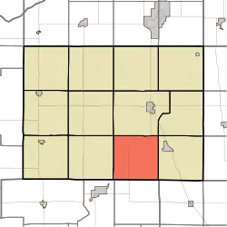 Location in Pulaski County