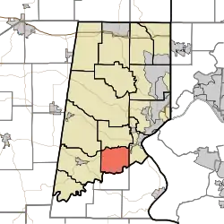 Location of Washington Township in Dearborn County