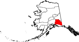 State map highlighting Copper River Census Area