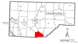 Location of Fairfield Township in Crawford County