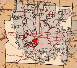 Location of Franklin Township in Franklin County