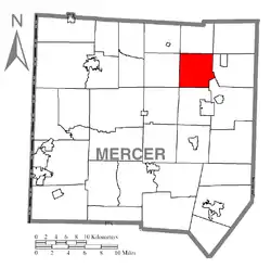 Location of New Vernon Township in Mercer County
