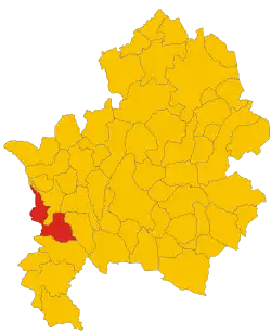 Filignano within the Province of Isernia