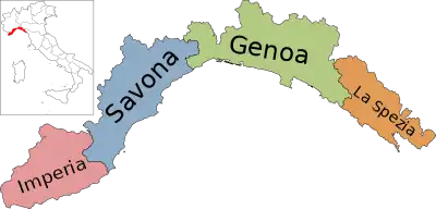 Provinces of Liguria