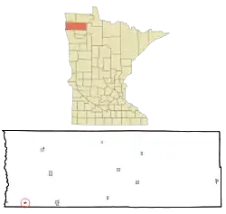 Location of Alvarado, Minnesota