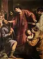 St Lawrence gives away all and cures the blind