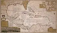 Moll's Map of the West-Indies or the Islands of America in the North Sea, circa 1715