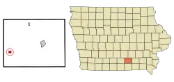 Location of Melrose, Iowa