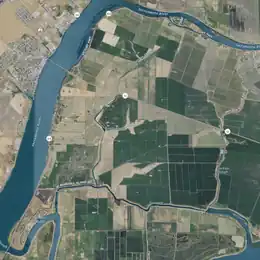 Aerial image of an island.