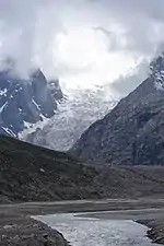 Bara Shigri Glacier on the right bank of the Chandra