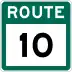 Route 10 marker