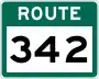 Route 342 marker