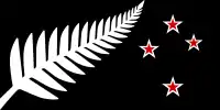 "Silver Fern" (Black with Red Stars) by Kyle Lockwood (2015)