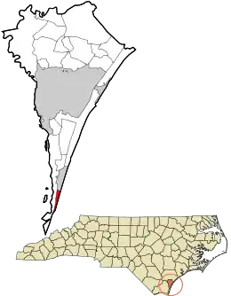 Location in New Hanover County and the state of North Carolina.