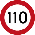 (R1-1.2) 110&nbsp;km/h speed limit