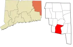 Canterbury's location within the Northeastern Connecticut Planning Region and the state of Connecticut