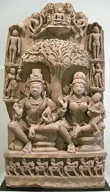 Sarvanubhuti and Kushmandini with Jinas, 11 century, Art Gallery of New South Wales