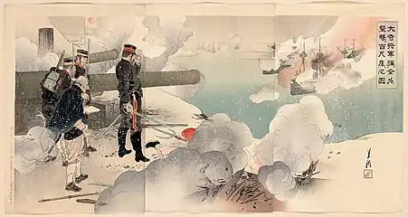Japanese troops during the 1895 Battle of Weihaiwei