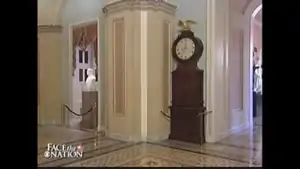 Photo Excerpt of The Ohio Clock from the October 13, 2013 television&nbsp; broadcast of Face The Nation on the Columbia Broadcasting System (CBS)