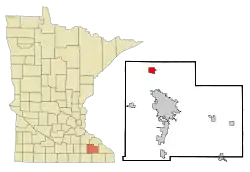Location of Oronoco, Minnesota