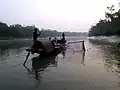 Otter fishermen with nets, in Bangladesh