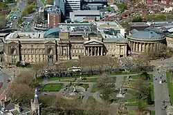St John's Gardens in foreground(1904; Grade II several of the monuments are individually listed grade II)
