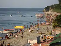 White Beach at sunset, looking towards the north-east end