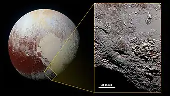 Pluto - Wright Mons(context; 14&nbsp;July 2015).